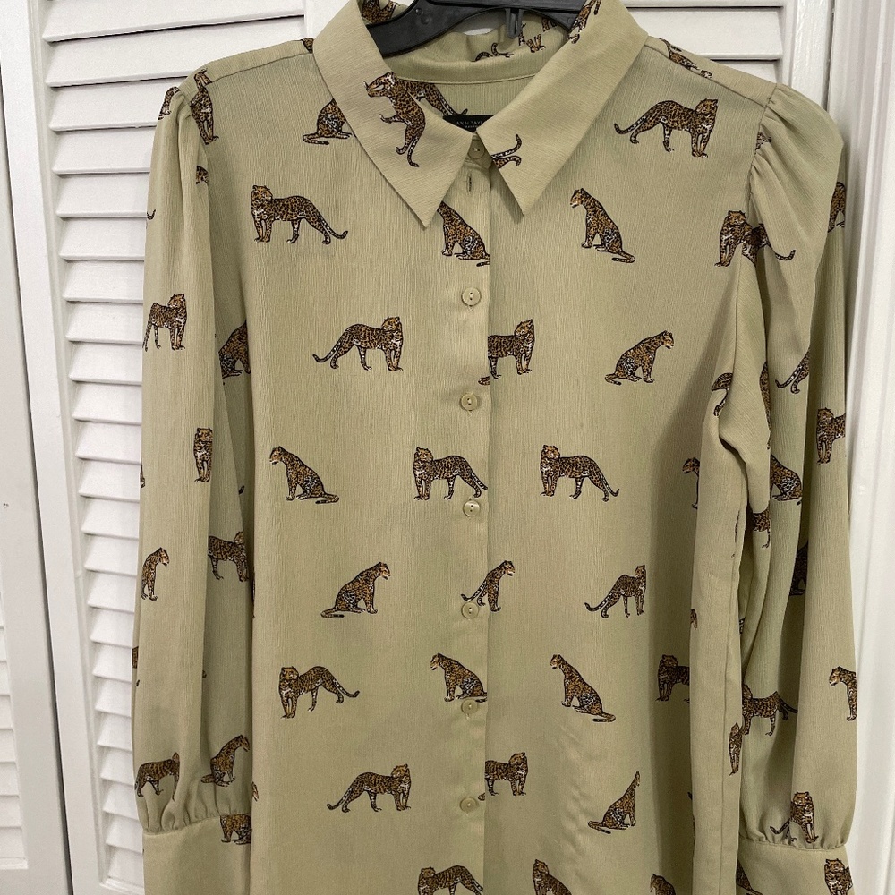 Ann Taylor cheetah blouse